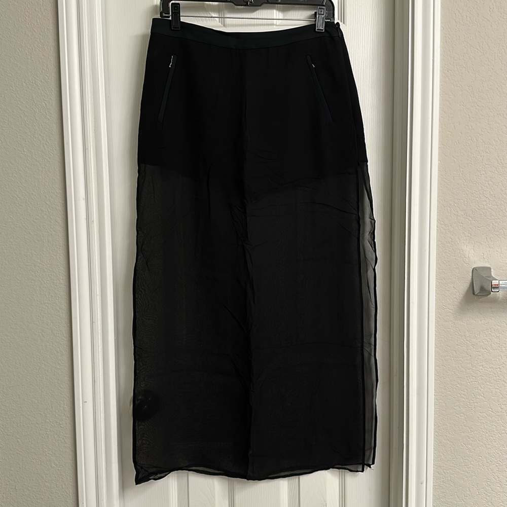 BCBGMAXAZRIA Black Sheer Skirt/Short